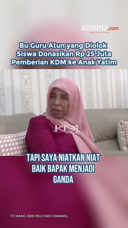 Bu Guru Atun Yang Diolok Siswa Donasikan Rp 25 Juta Pemberian KDM Ke Anak Yatim
