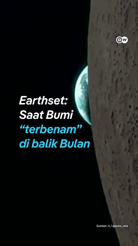 Astronaut Artemis II Rekam “Earthset”