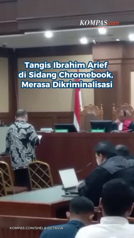 Tangis Ibrahim Arief di Sidang Chromebook, Merasa Dikriminalisasi