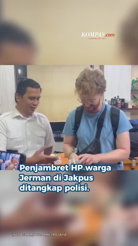 Polisi Tangkap Penjambret  HP Warga Jerman di Jakpus, Korban: Great Job