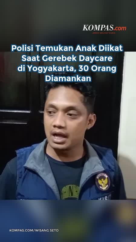 Polisi Temukan Anak Diikat Saat Gerebek Daycare di Yogyakarta, 30 Orang Diamankan