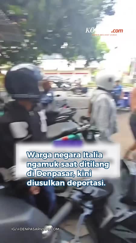 Ngamuk Hingga Dorong Polisi Saat Ditilang, WN Italia Bakal Dideportasi