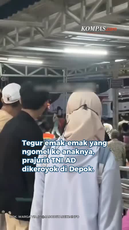 Tegur Ibu Marahi Anak, Prajurit TNI AD Dikeroyok Di Terminal Depok