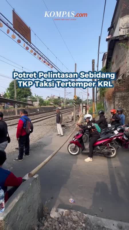 Potret Pelintasan Sebidang TKP Taksi Tertemper KRL