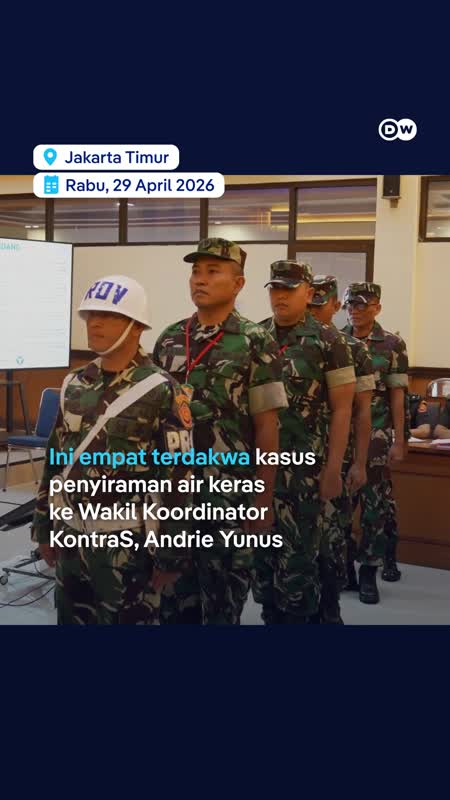 Sidang Perdana Andrie Yunus: Empat Terdakwa Ingin Beri Pelajaran ke Andrie