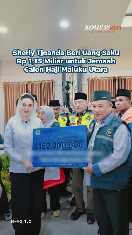 Sherly Tjoanda Beri Uang Saku Rp 1,15 Miliar untuk Jemaah Calon Haji Maluku Utara