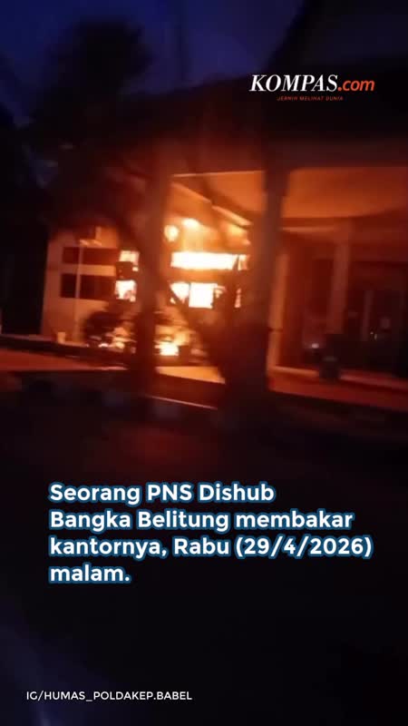 PNS Dishub Babel Bakar Kantornya Gara-gara Tak Kunjung Naik Pangkat