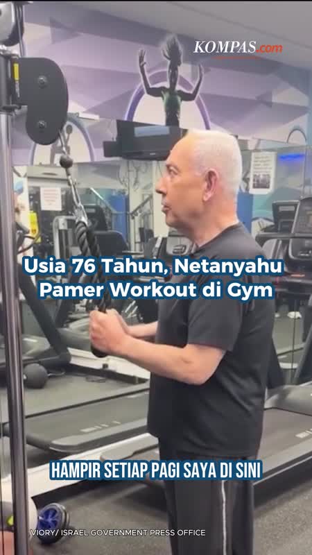 Usia 76 Tahun, Netanyahu Pamer Workout di Gym