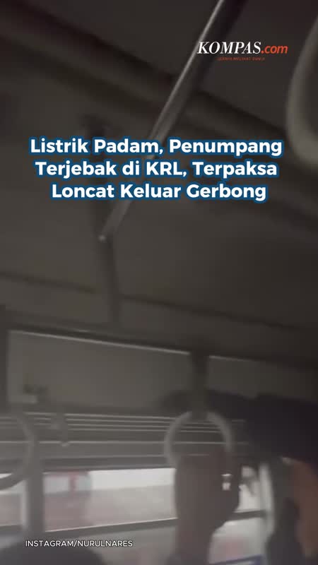 Listrik Padam, Penumpang Terjebak Di KRL, Terpaksa Loncat Keluar Gerbong