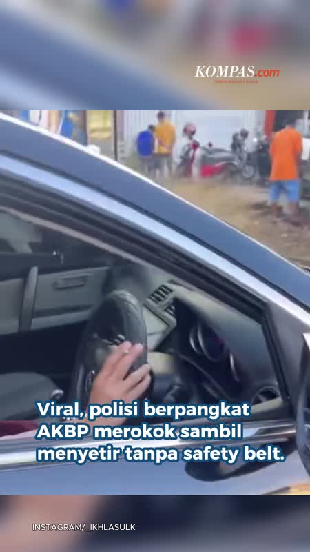 Viral Oknum AKBP Nyupir Tanpa Safety Belt Sambil Merokok, Polda Kalsel Minta Maaf