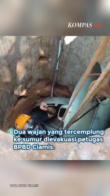Wajan Nyemplung Ke Sumur, Warga Ciamis Minta Tolong BPBD Untuk Evakuasi