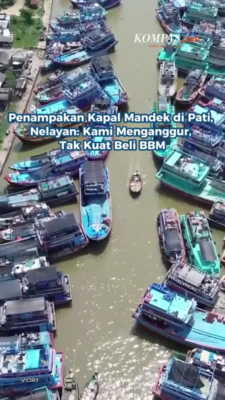 Penampakan Kapal Mandek di Pati, Nelayan: Kami Menganggur, Tak Kuat Beli BBM