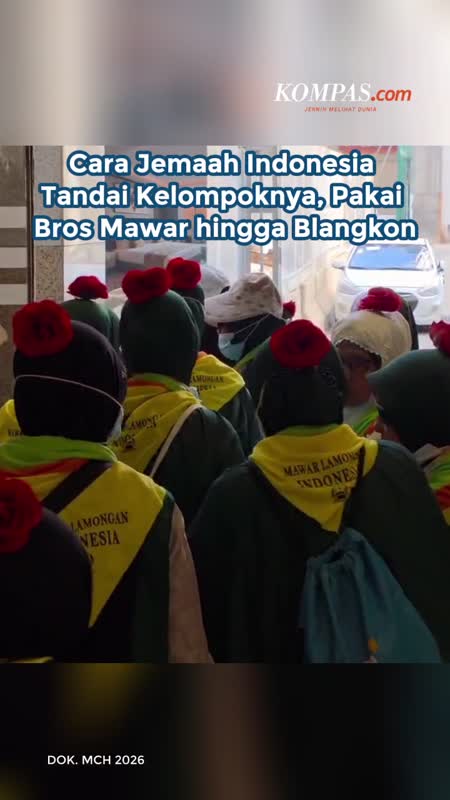 Cara Jemaah Indonesia Tandai Kelompoknya, Pakau Bros Mawar Hingga Blangkon