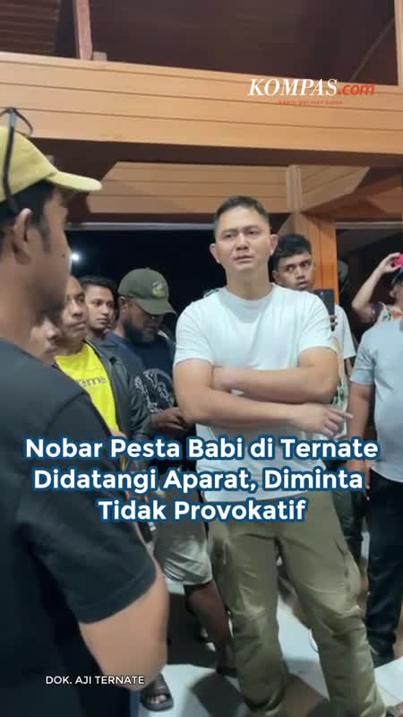 Nobar Pesta Babi Di Ternate Didatangi Aparat, Diminta Tidak Provokatif