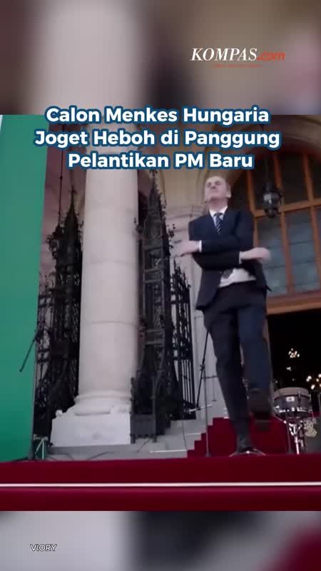 Calon Menkes Hungaria Joget Heboh di Panggung Pelantikan PM Baru