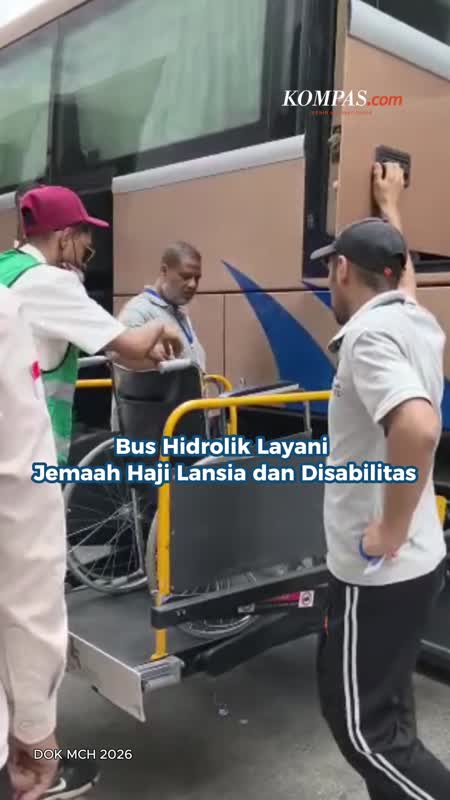 Bus Hidrolik Layani Jemaah Haji Lansia Dan Disabilitas