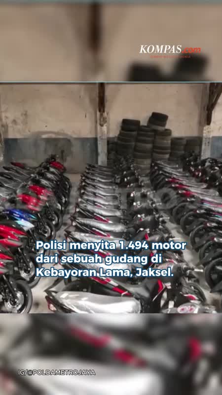 1.494 Sepeda Motor Disimpan Di Gudang Jaksel, Hendak Diselundupkan Ke Afrika