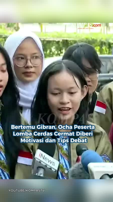 Bertemu Gibran, Ocha Peserta Lomba Cerdas Cermat Diberi Motivasi Dan Tips Debat