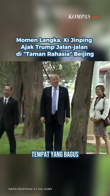 Momen Langka, Xi Jinping Ajak Trump Jalan-jalan di "Taman Rahasia" Beijing