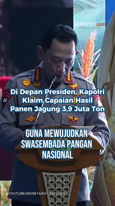 Di Depan Presiden, Kapolri Pamerkan Hasil Panen Jagung 3,9 Juta Ton