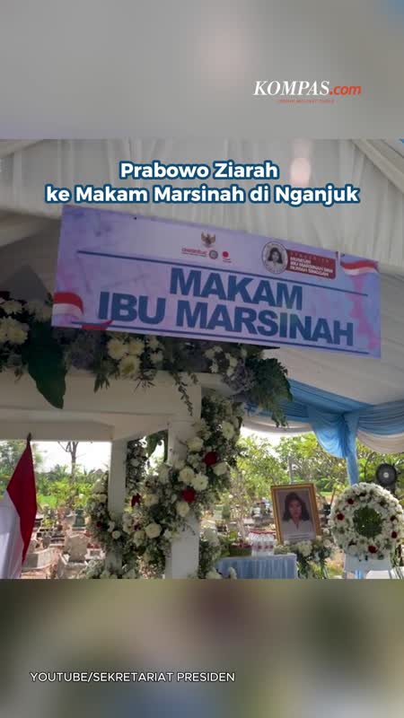 Prabowo Ziarah ke Makam Marsinah di Nganjuk