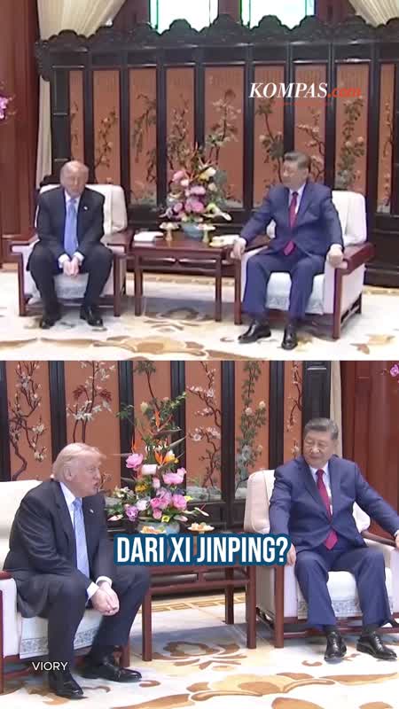 Viral Trump Duduk di Sofa Lebih Rendah dari Xi Jinping Saat Pertemuan Bilateral