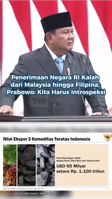 Penerimaan Negara RI Kalah Dari Malaysia Hingga Filipina, Prabowo: Kita Harus Introspeksi