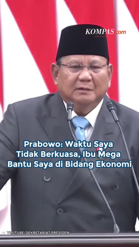 Prabowo: Waktu Saya Tidak Berkuasa, Ibu Mega Bantu Saya di Bidang Ekonomi
