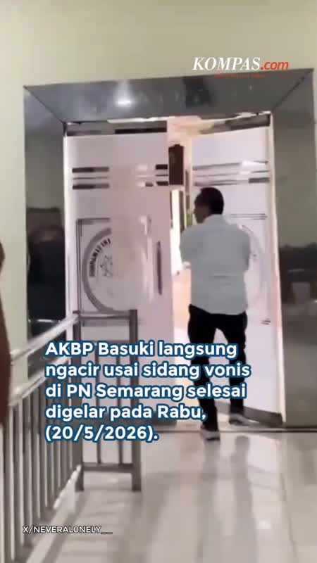 AKBP Basuki Ngacir usai Divonis 6 Tahun Kasus Kematian Dosen Levi