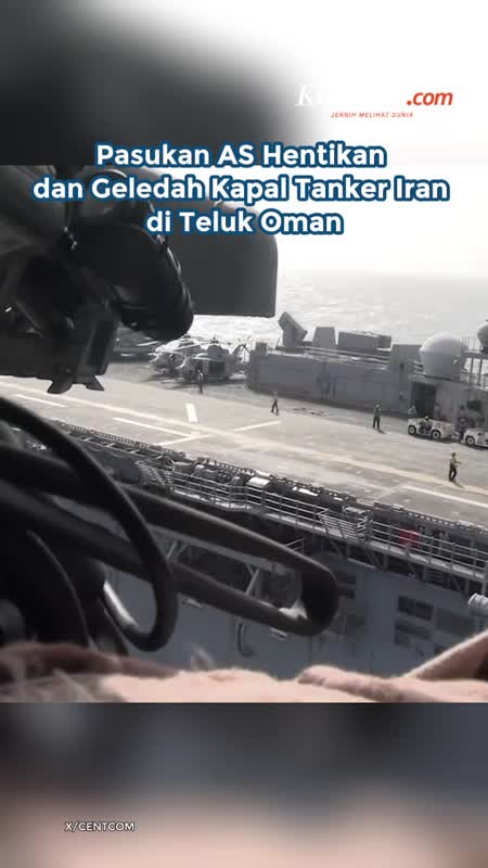 Pasukan AS Hentikan dan Geledah Kapal Tanker Iran di Teluk Oman