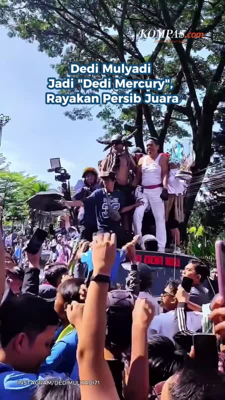 Dedi Mulyadi Jadi "Dedi Mercury", Rayakan Persib Juara