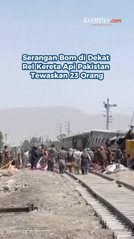 Serangan Bom di Dekat Rel Kereta Api Pakistan Tewaskan 23 Orang