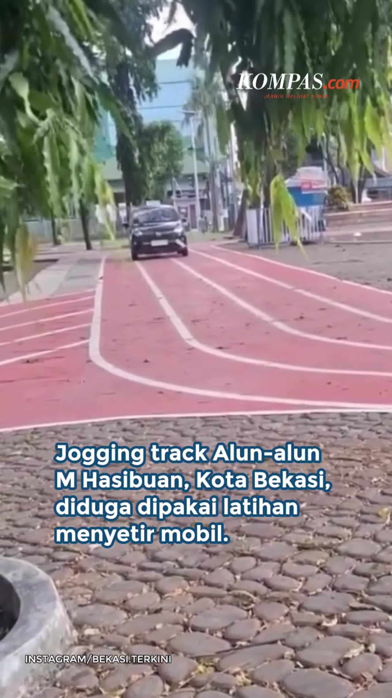 Jogging Track di Alun-alun Bekasi Jadi Lokasi Belajar Nyetir Mobil