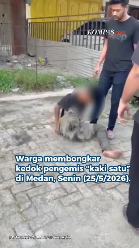 Pengemis "Satu Kaki"  Bikin Geram, Diduga Lempar Batu jika Tak Diberi Uang