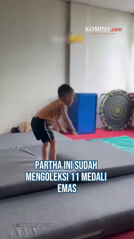 Kisah Partha, Balita 4 Tahun Rutin Latihan Gymnastics hingga Raih 12 Medali