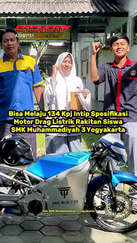 Spesifikasi Motor Drag Listrik Rakitan Siswa SMK Muhammadiyah 3 Yogyakarta