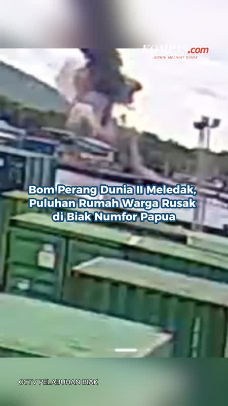 Bom Perang Dunia II Meledak, Puluhan Rumah Warga Rusak  di Biak Numfor Papua