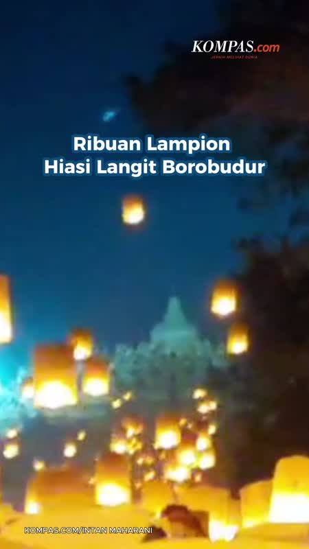 Ribuan Lampion Hiasi Langit Borobudur