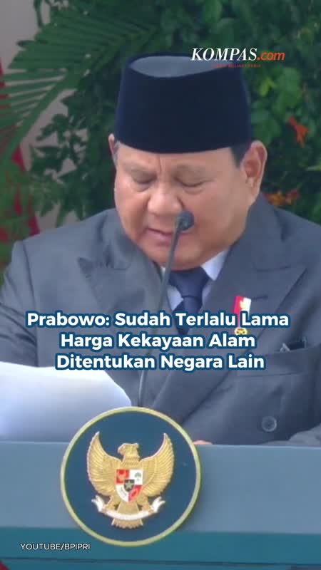 Prabowo: Sudah Terlalu Lama Harga Kekayaan Alam Ditentukan Negara Lain