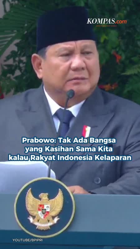 Prabowo: Tak Ada Bangsa Yang Kasihan Sama Kita Kalau Rakyat Indonesia Kelaparan