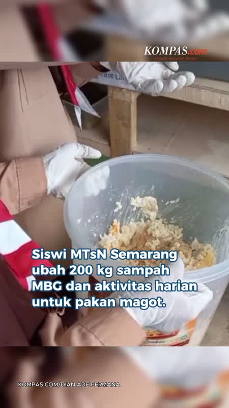 Siswa MTsN Semarang Olah Sampah Sisa MBG Untuk Rawat Magot