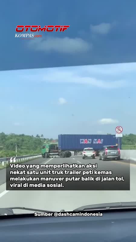 Truk Trailer Nekat Putar Balik di Tol Semarang-Solo, Pengelola Minta Maaf