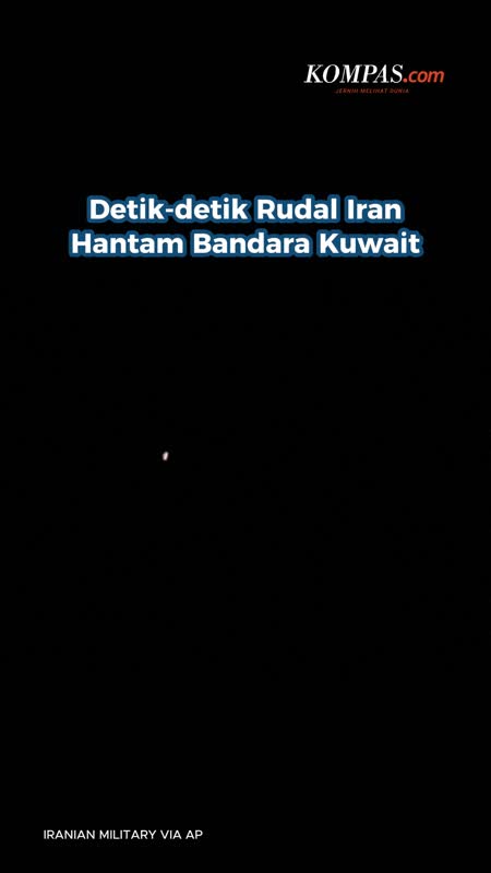 Detik-detik Rudal Iran Hantam Bandara Kuwait