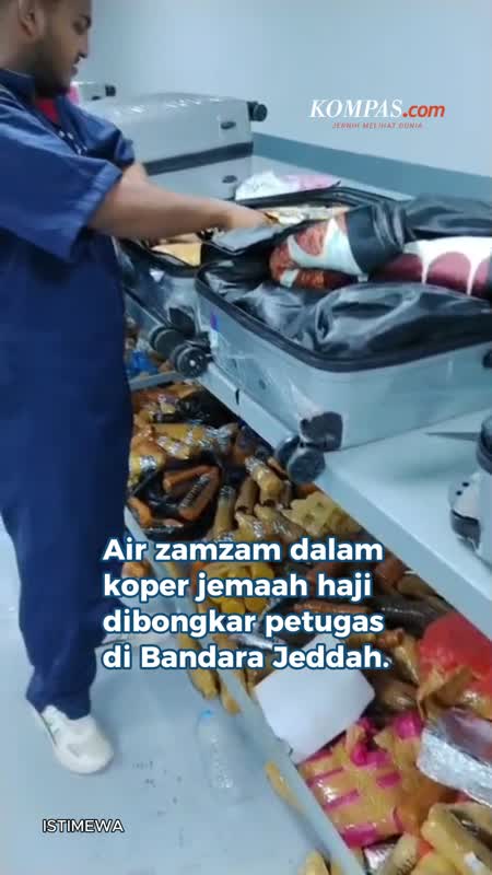 Simpan Air Zamzam Saat Penerbangan Pulang, Koper Jemaah Haji Dibongkar