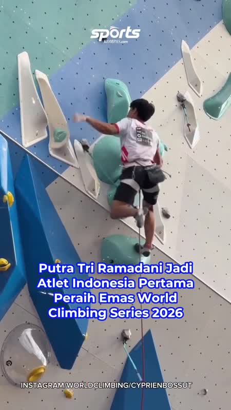 Putra Tri Ramadani Jadi Atlet Indonesia Pertama Peraih Emas World Climbing Series 2026