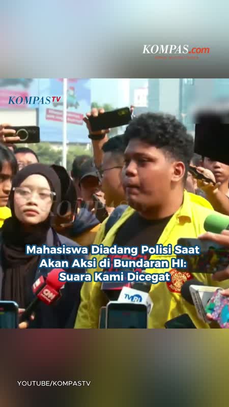Mahasiswa Diadang Polisi Saat Akan Aksi di Bundaran HI: Suara Kami Dicegat