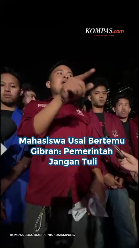 Mahasiswa Usai Bertemu Gibran: Pemerintah Jangan Tuli