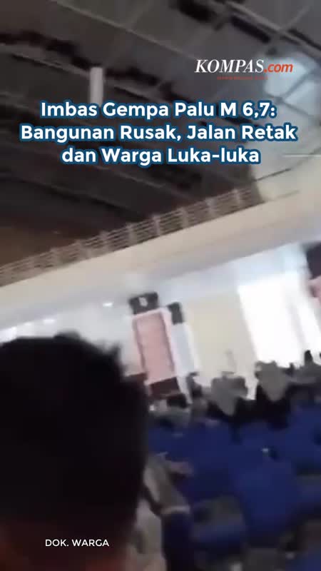 Imbas Gempa Palu M 6,7: Bangunan Rusak, Jalan Retak Dan Warga Luka-luka