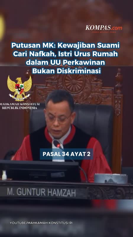 Putusan MK: Istri Bisa Ikut Cari Nafkah, Suami Bantu Urusan Rumah