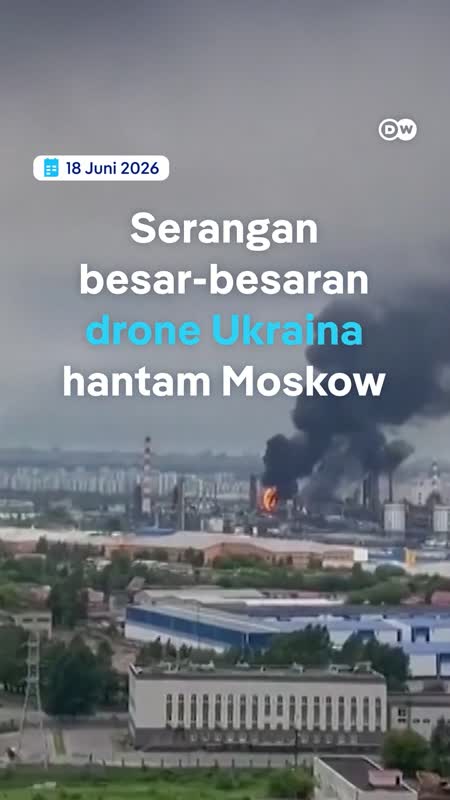 Serangan Besar-besaran Drone Ukraina Hantam Kilang Minyak Di Moskow